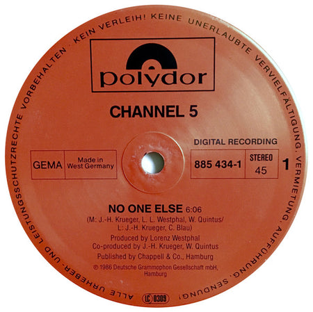 Channel 5 (2) : No One Else (12", Maxi)
