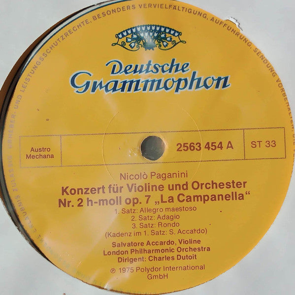 Niccolò Paganini, Salvatore Accardo, London Philharmonic Orchestra, Charles Dutoit : Die 6 Violinkonzerte (Konzerte Für Violine Und Orchester) (5xLP + Box)