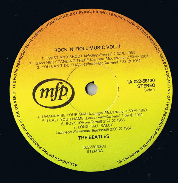 The Beatles : Rock 'n' Roll Music Vol. 1 (LP, Comp)
