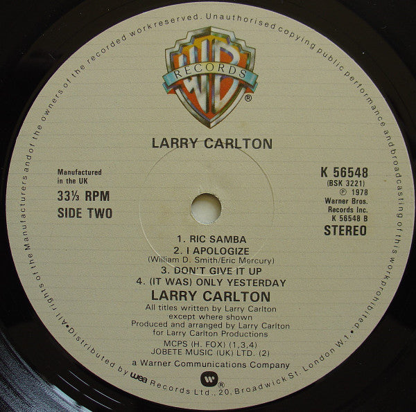 Larry Carlton : Larry Carlton (LP, Album)