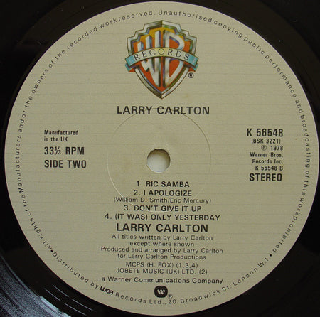 Larry Carlton : Larry Carlton (LP, Album)