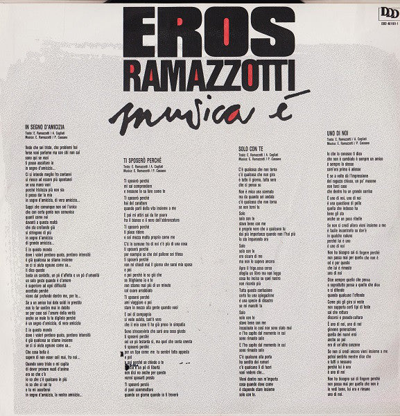 Eros Ramazzotti : Musica È (LP, Album)
