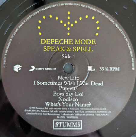 Depeche Mode : Speak & Spell (LP, Album, RE, RM, Gat)