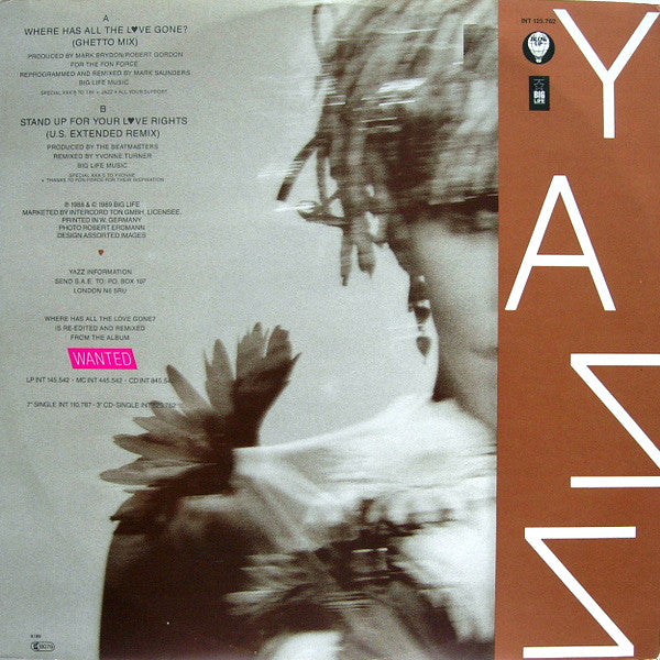 Yazz : Where Has All The Love Gone? (12", Maxi, Cle)