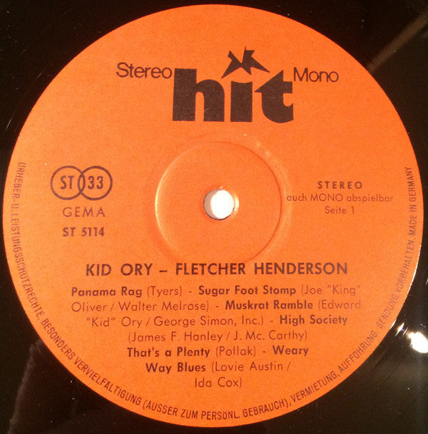 Kid Ory, Fletcher Henderson : Kid Ory,  Fletcher Henderson (LP, Comp)