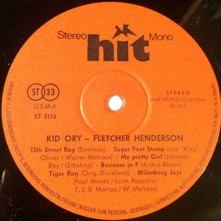 Kid Ory, Fletcher Henderson : Kid Ory,  Fletcher Henderson (LP, Comp)