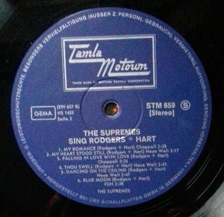 The Supremes : The Supremes Sing Rodgers & Hart (LP, Album)