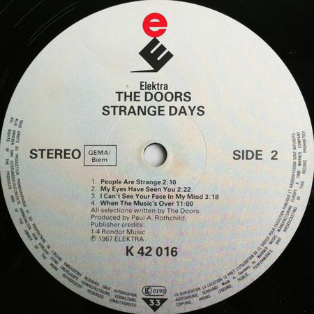 The Doors : Strange Days (LP, Album, RE)