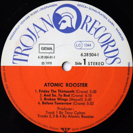 Atomic Rooster : Atomic Rooster & Death Walks Behind You (2xLP, Album, Comp)