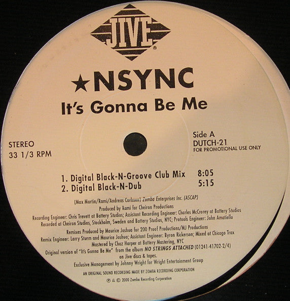 *NSYNC : It's Gonna Be Me (12", Promo)