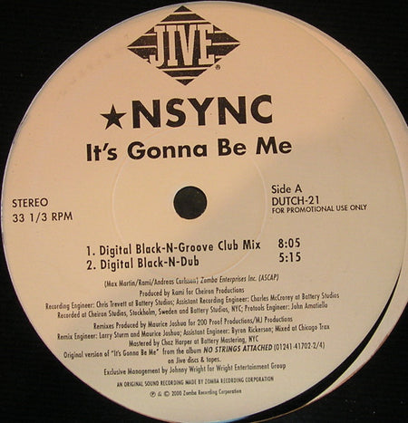 *NSYNC : It's Gonna Be Me (12", Promo)