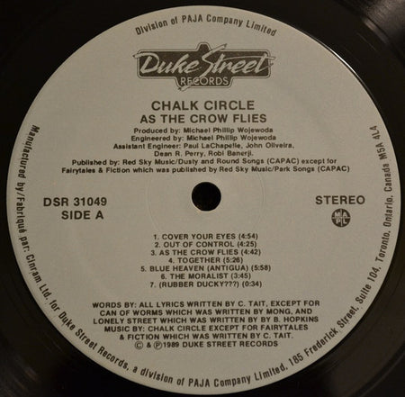 Chalk Circle : As The Crow Flies (LP, Album)