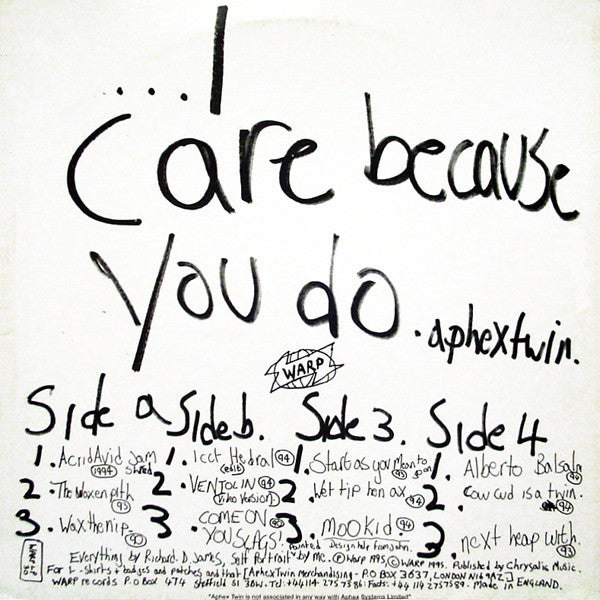Aphex Twin : ...I Care Because You Do (2xLP, Album)