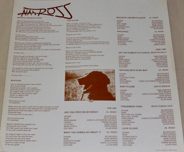 Alan Ross (2) : Are You Free On Saturday (LP)