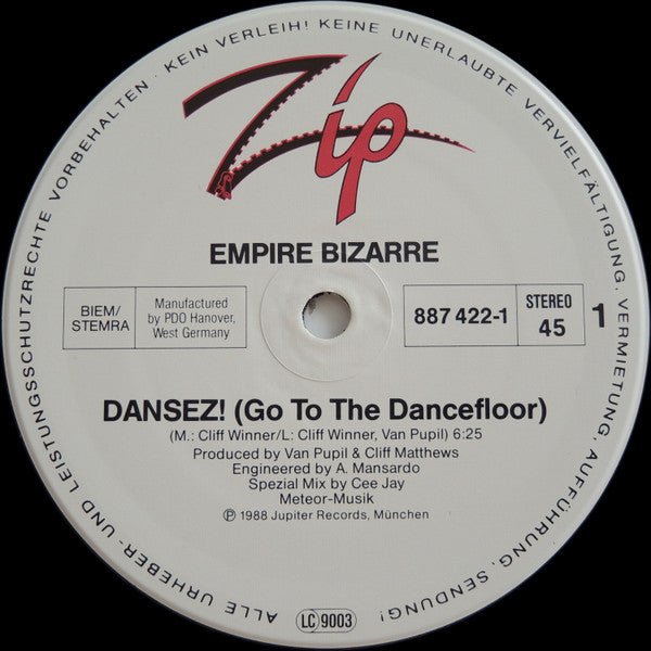 Empire Bizarre : Dansez (12", Maxi)