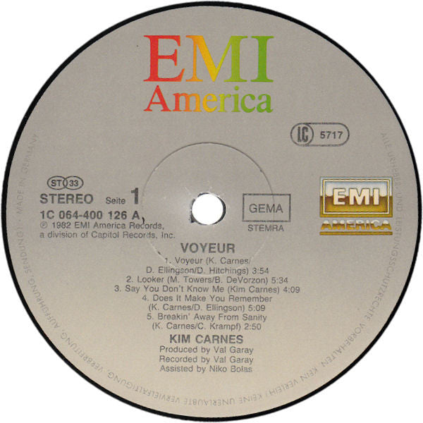 Kim Carnes : Voyeur (LP, Album)