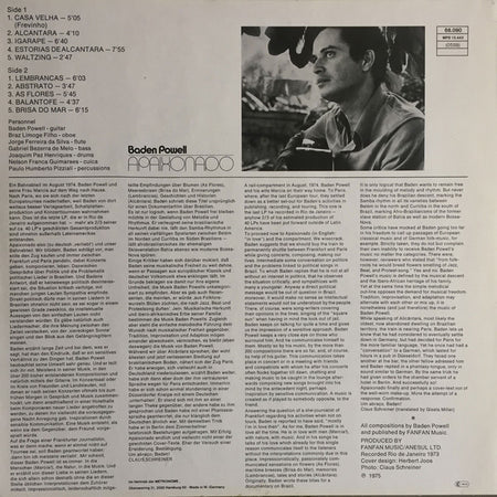 Baden Powell : Apaixonado (LP, Album, RE)