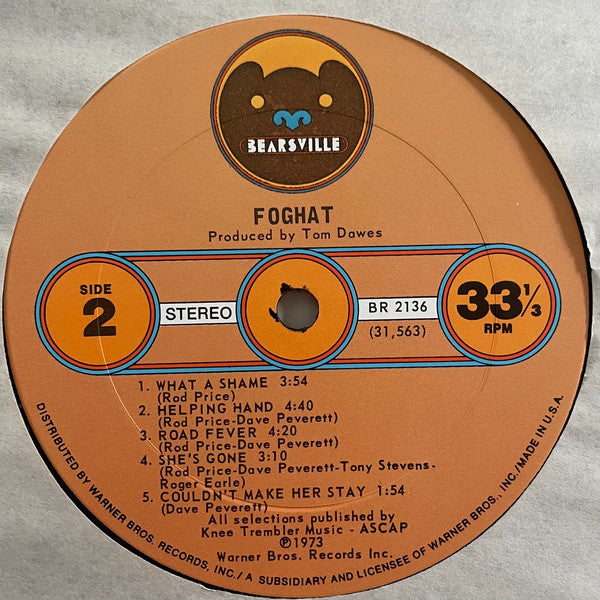 Foghat : Foghat (LP, Album, Pit)