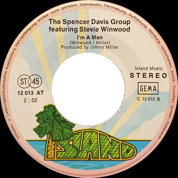 The Spencer Davis Group Featuring Steve Winwood : Keep On Running  / I'm A Man (7", Single)