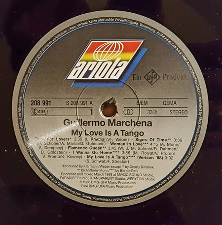 Guillermo Marchena : My Love Is A Tango (LP, Album)