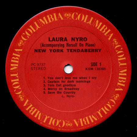 Laura Nyro : New York Tendaberry (LP, Album, RE, Car)