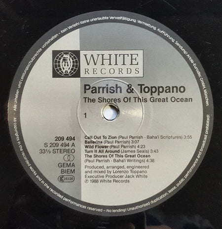 Parrish & Toppano : The Shores Of This Great Ocean (LP, Album)