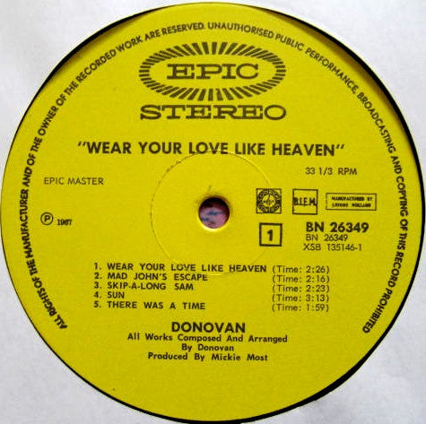 Donovan : Wear Your Love Like Heaven (LP, Album)