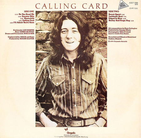 Rory Gallagher : Calling Card (LP, Album, Gre)