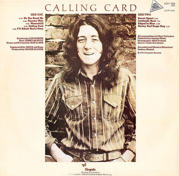 Rory Gallagher : Calling Card (LP, Album, Gre)