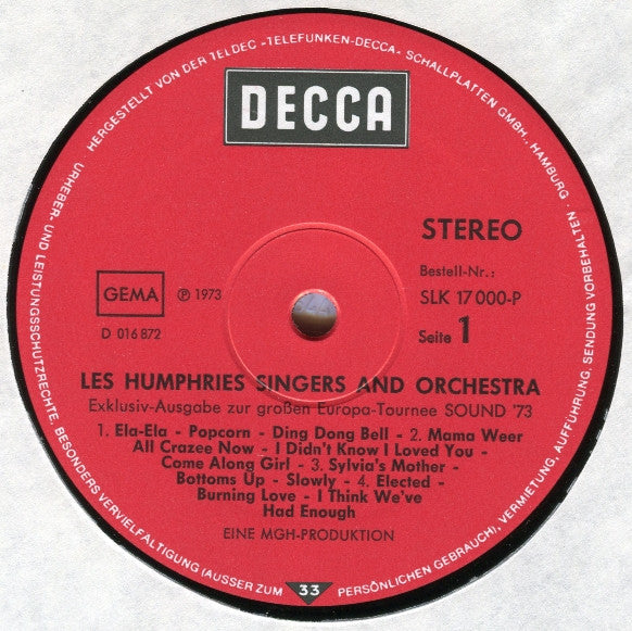 Les Humphries Singers & Orchester Les Humphries : Sound '73 (LP, Album)