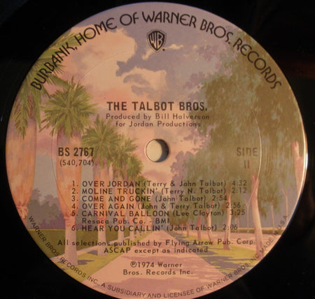 The Talbot Bros. : The Talbot Bros. (LP, Album)
