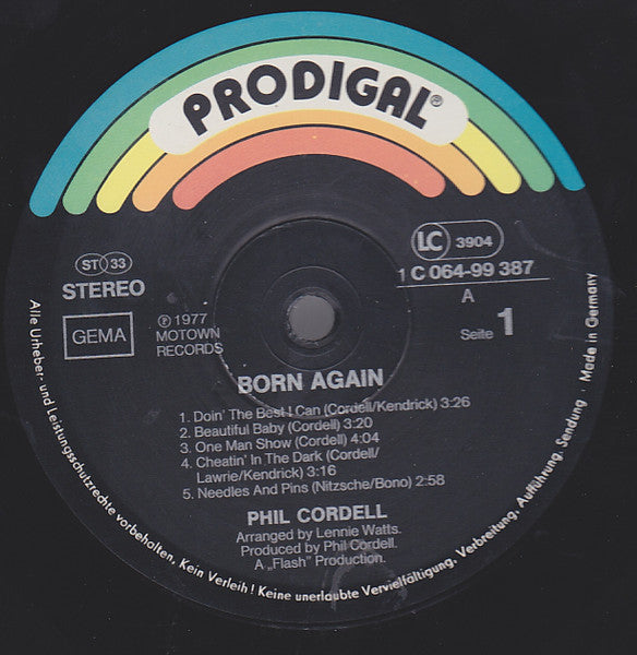 Phil Cordell : Born Again (LP, Album)