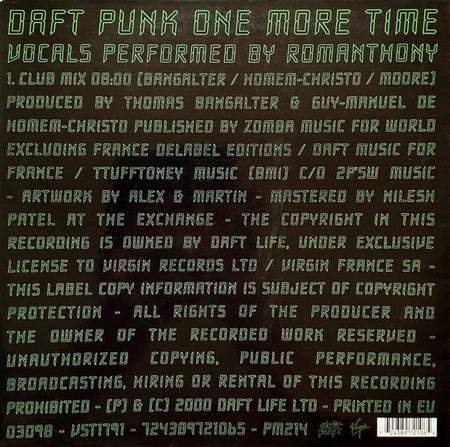 Daft Punk : One More Time (12", S/Sided, Single)