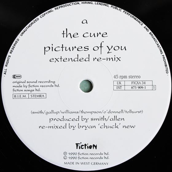 The Cure : Pictures Of You (12", Single)