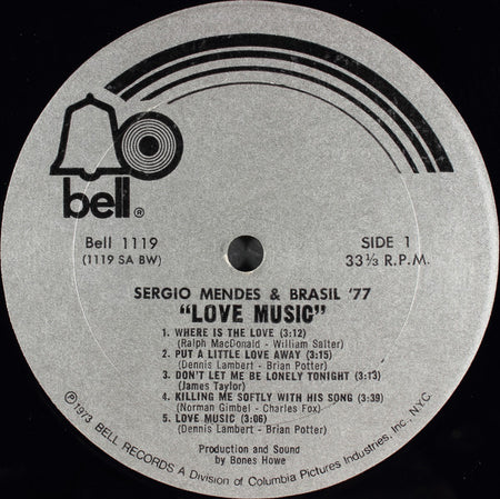Sérgio Mendes & Brasil '77 : Love Music (LP, Album)