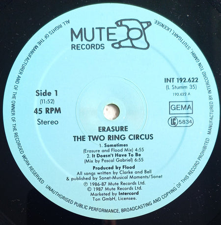 Erasure : The Two Ring Circus (2x12", Album)