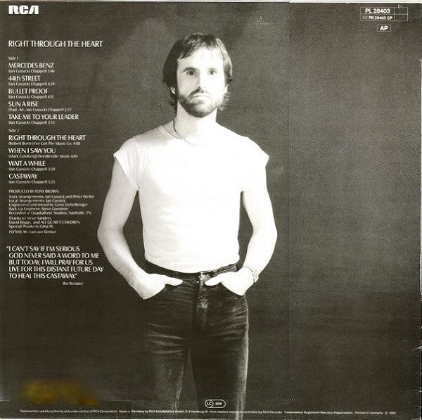 Ian Cussick : Right Through The Heart (LP, Album)