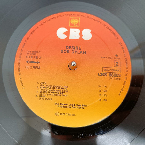Bob Dylan : Desire (LP, Album)