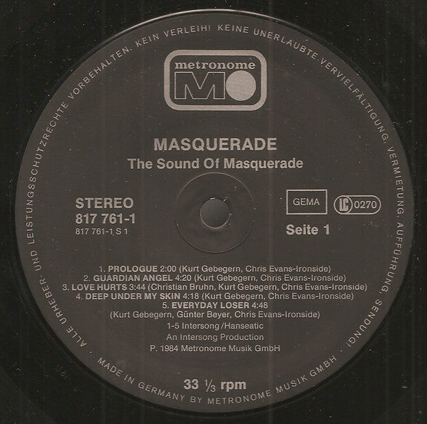 Masquerade (5) : The Sound Of Masquerade (LP, Album)