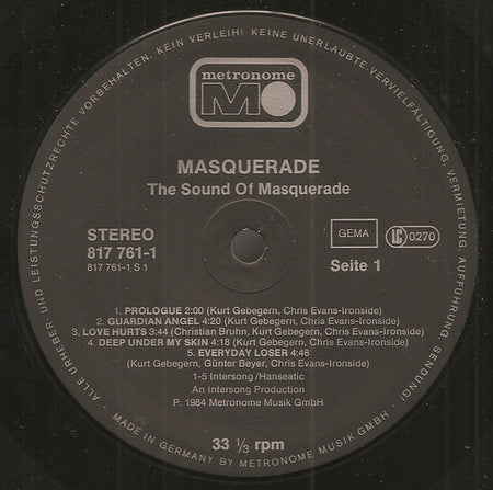 Masquerade (5) : The Sound Of Masquerade (LP, Album)