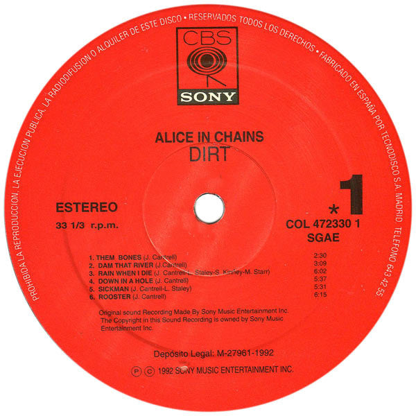 Alice In Chains : Dirt (LP, Album)