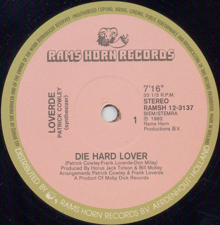 Loverde : Die Hard Lover (12", Single, Oli)