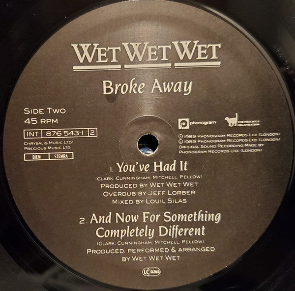 Wet Wet Wet : Broke Away (12", Single)