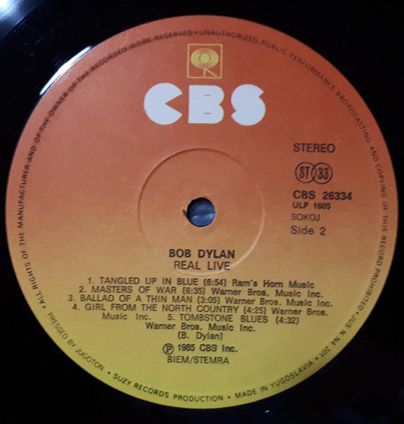 Bob Dylan : Real Live (LP, Album)
