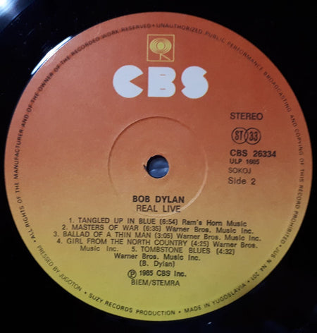 Bob Dylan : Real Live (LP, Album)