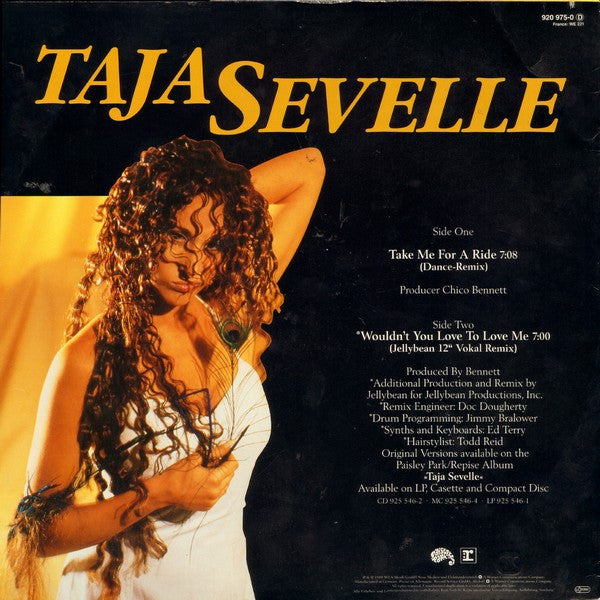 Taja Sevelle : Take Me For A Ride (12", Maxi, Ltd, Pos)