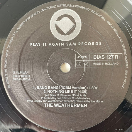 The Weathermen : Bang Bang! (12")