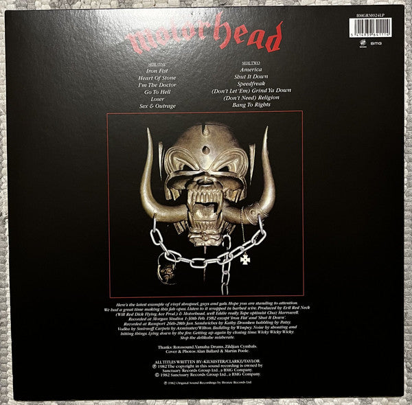 Motörhead : Iron Fist (LP, Album, RE, RP, 180)