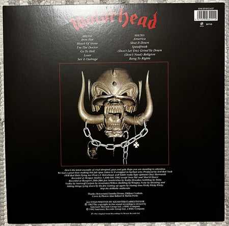Motörhead : Iron Fist (LP, Album, RE, RP, 180)