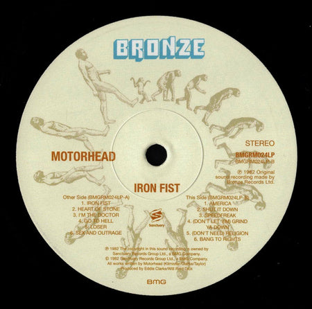 Motörhead : Iron Fist (LP, Album, RE, RP, 180)